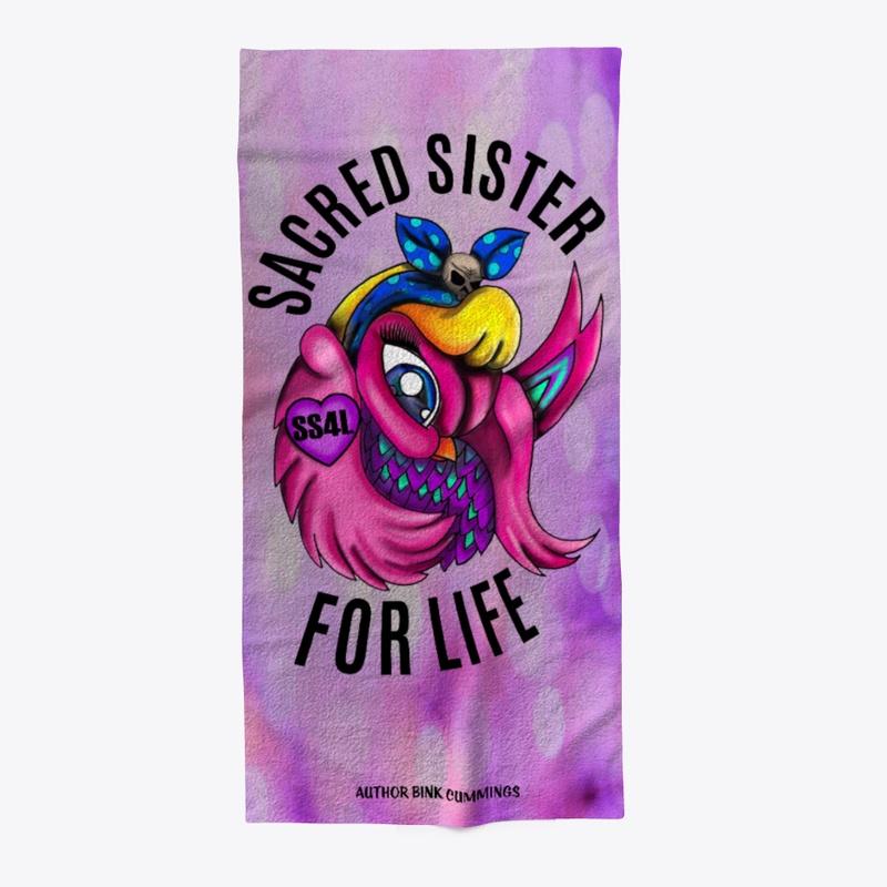 Sacred Sister Bird Beach Towel 